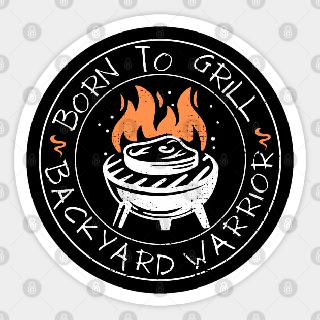 Summertime Grilling Design, Perfect for Backyard Warriors Sticker by WarFX Designs